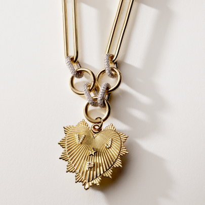 Luxury Clip Chain Connector | Medium Pavé Annex Link | FoundRae Luxury Clip Chain Connector | Medium Pavé Annex Link | FoundRae