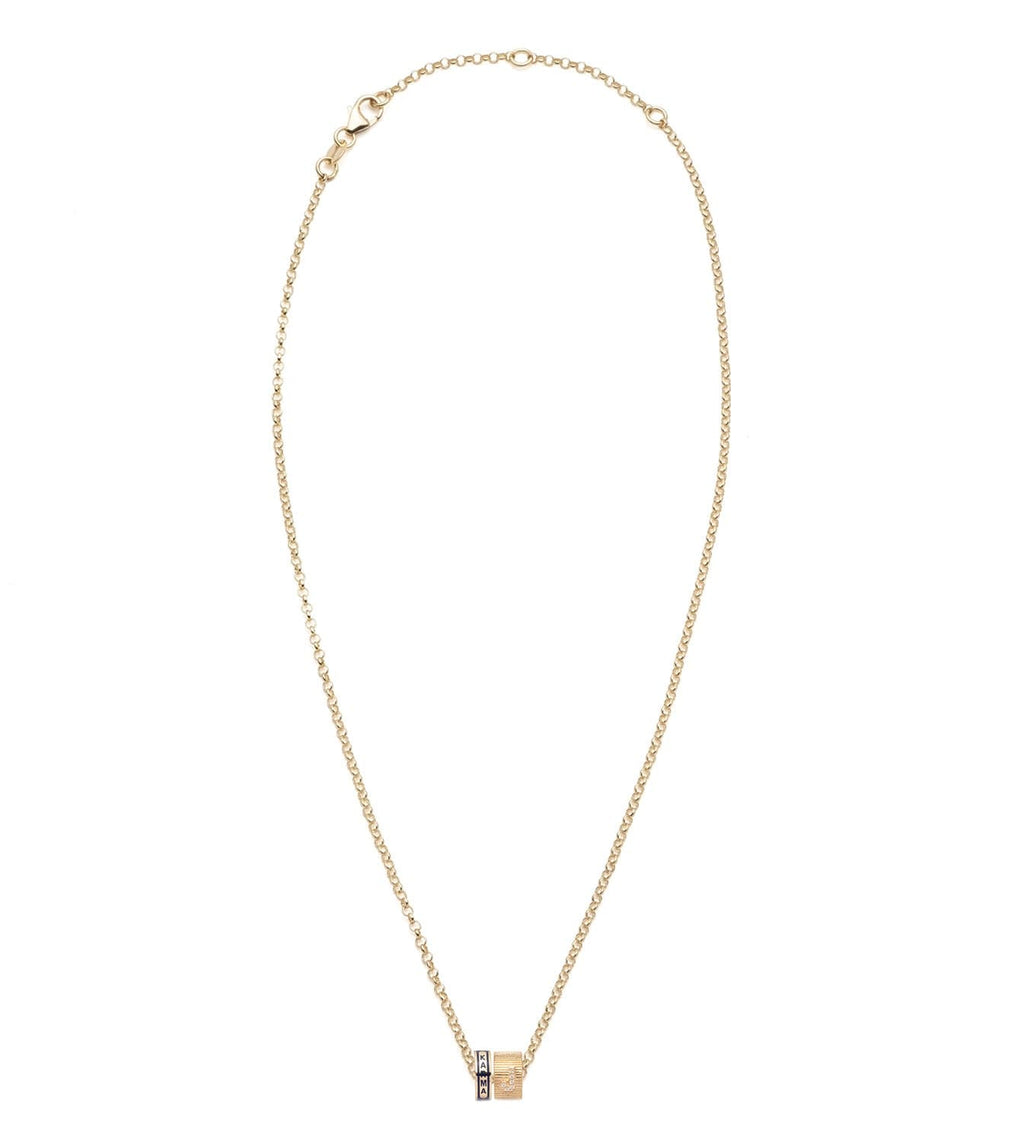 Karma & Pave Diamond Initial : Heart Beat Fine Belcher Chain Necklace – FoundRae