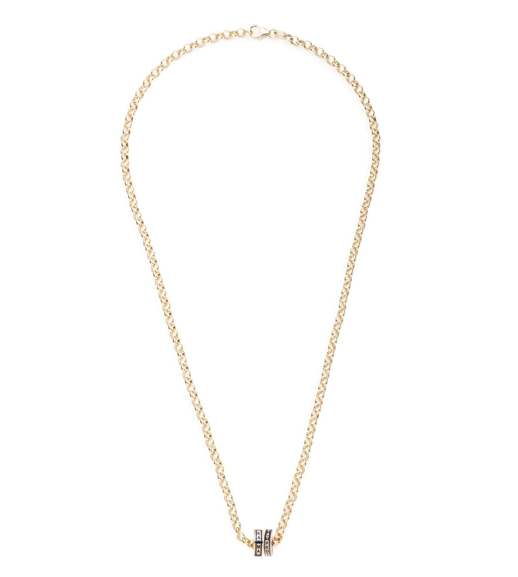 18K  Yellow  Gold Double Tenet : Heart Beat Medium Belcher Chain Necklace – FoundRae