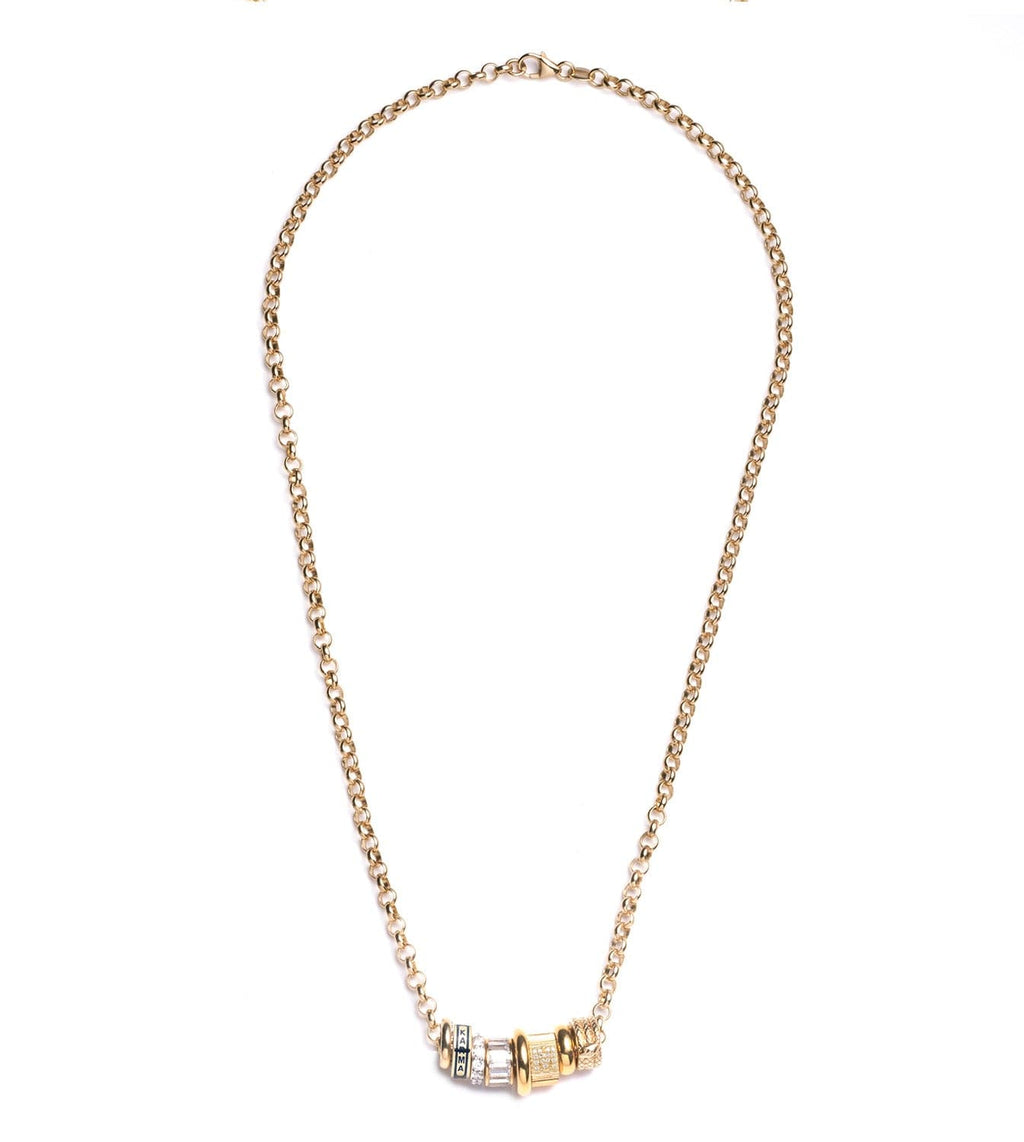 18K  Yellow  Gold Karma : Heart Beat Story - Medium Belcher Chain Necklace Story – FoundRae