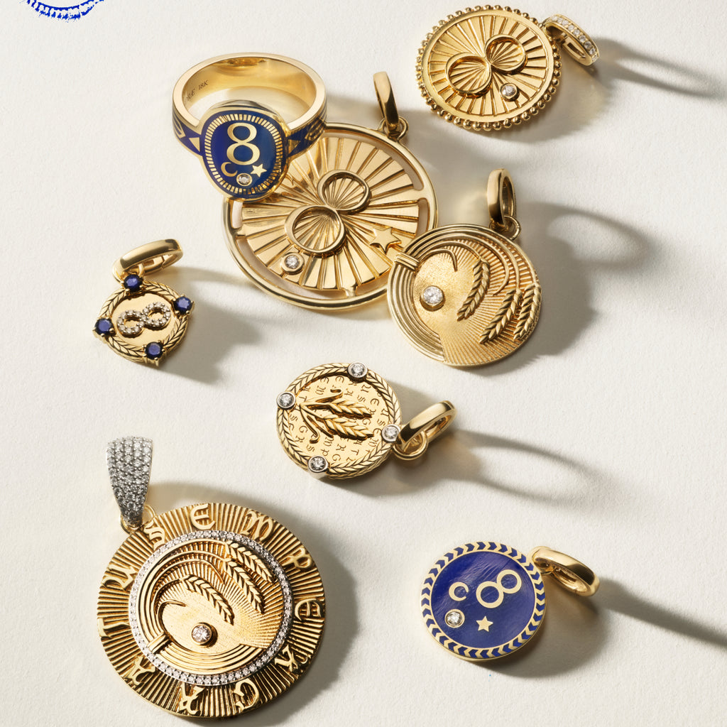 18K Yellow Gold Infinite Gratitude | Braided Wheat Large Medallion | Yellow Gold – FoundRae view 5