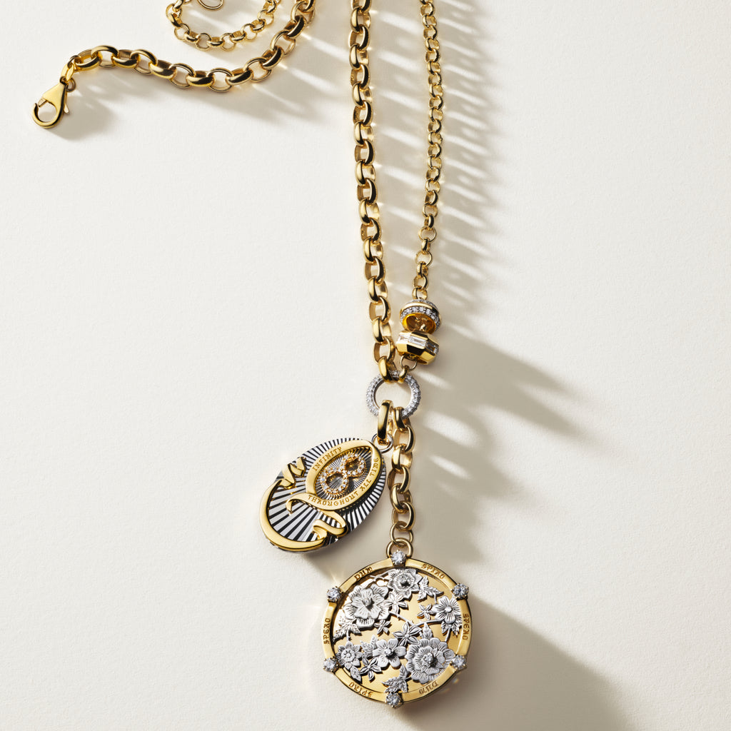 Resilience and Karma Heavy Mixed Belcher Extension Story : in Mixed Gold with Diamonds view 2