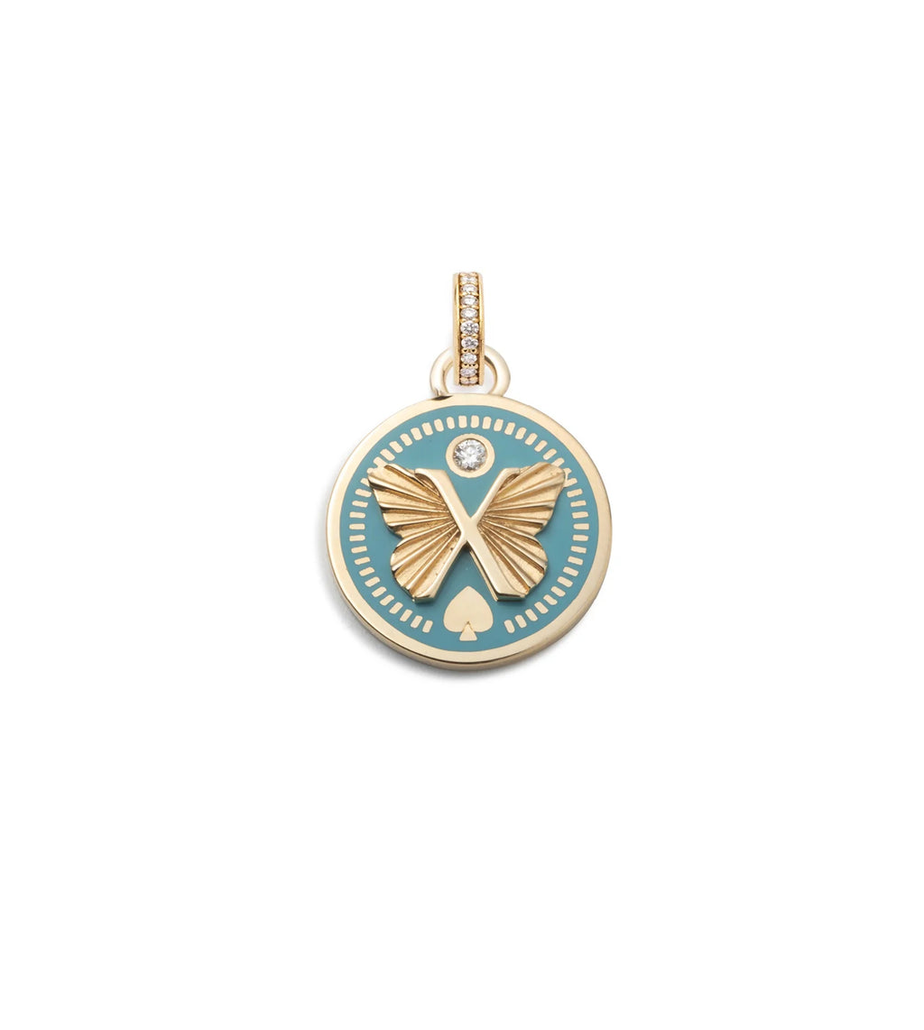 18K Yellow Gold Reverie : Petite Ceramic Medallion with Oval Pushgate – FoundRae