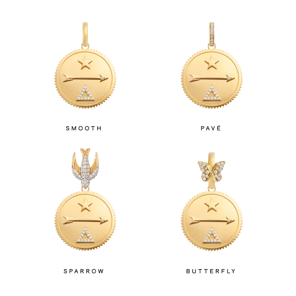 18K Yellow Gold Dream | Medium Medallion | Diamonds, 18K Yellow Gold – FoundRae view 4