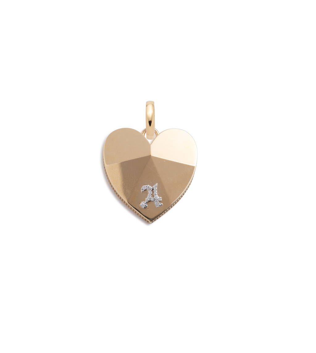 Custom Faceted Heart Pendant with Annex Link view 1