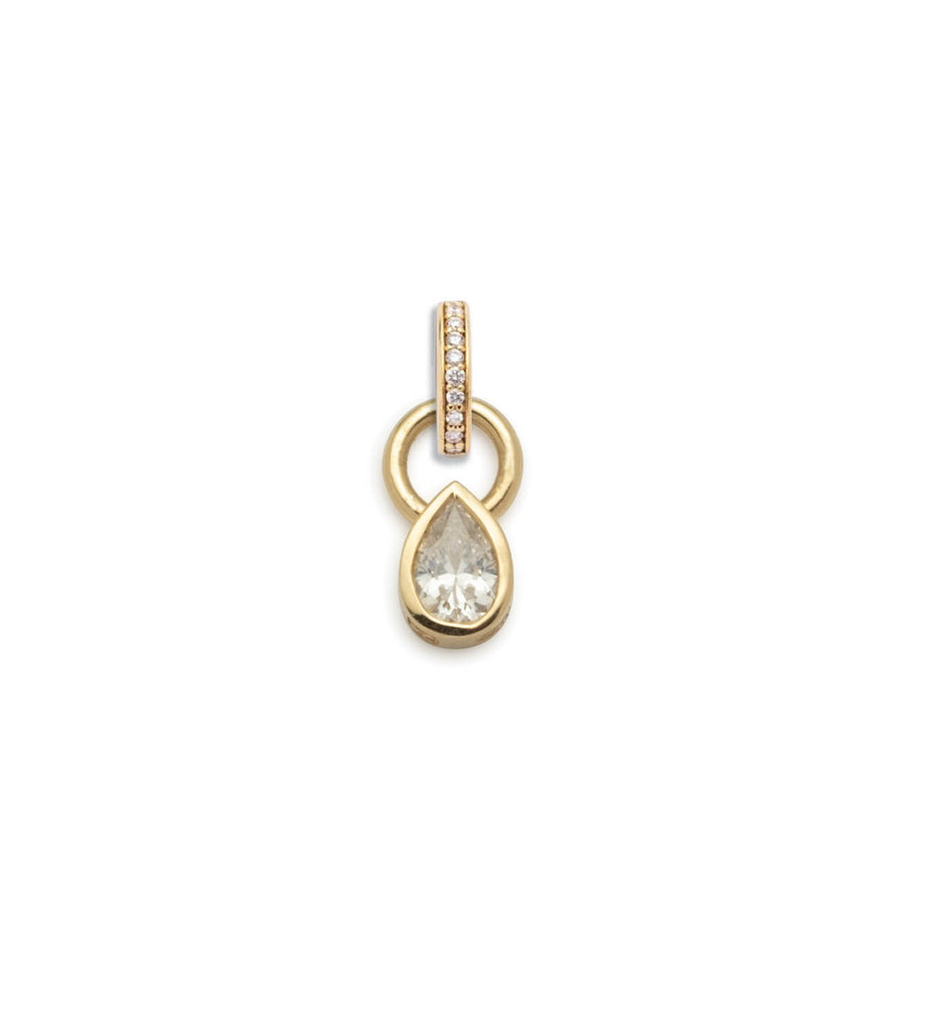 18K Yellow Gold Forever & Always a Pair - Love : 0.75ct Diamond Pear Pendant with Oval Push Gate – FoundRae