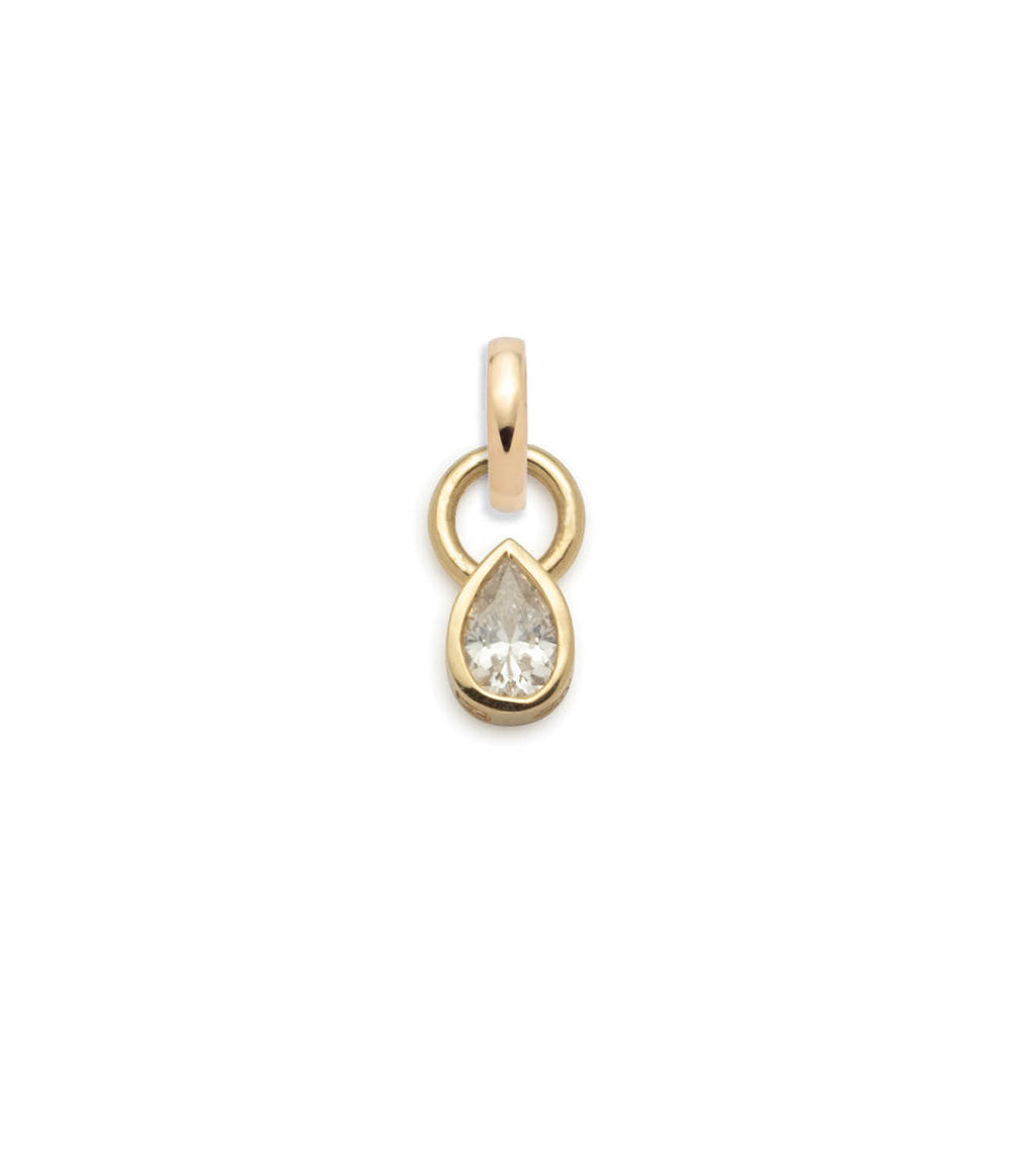 Forever & Always a Pair - Love : 0.75ct Diamond Pear Pendant with Oval Push Gate view 1