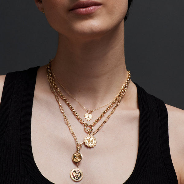 Miniature Heart Initial - Love: Drop Necklace