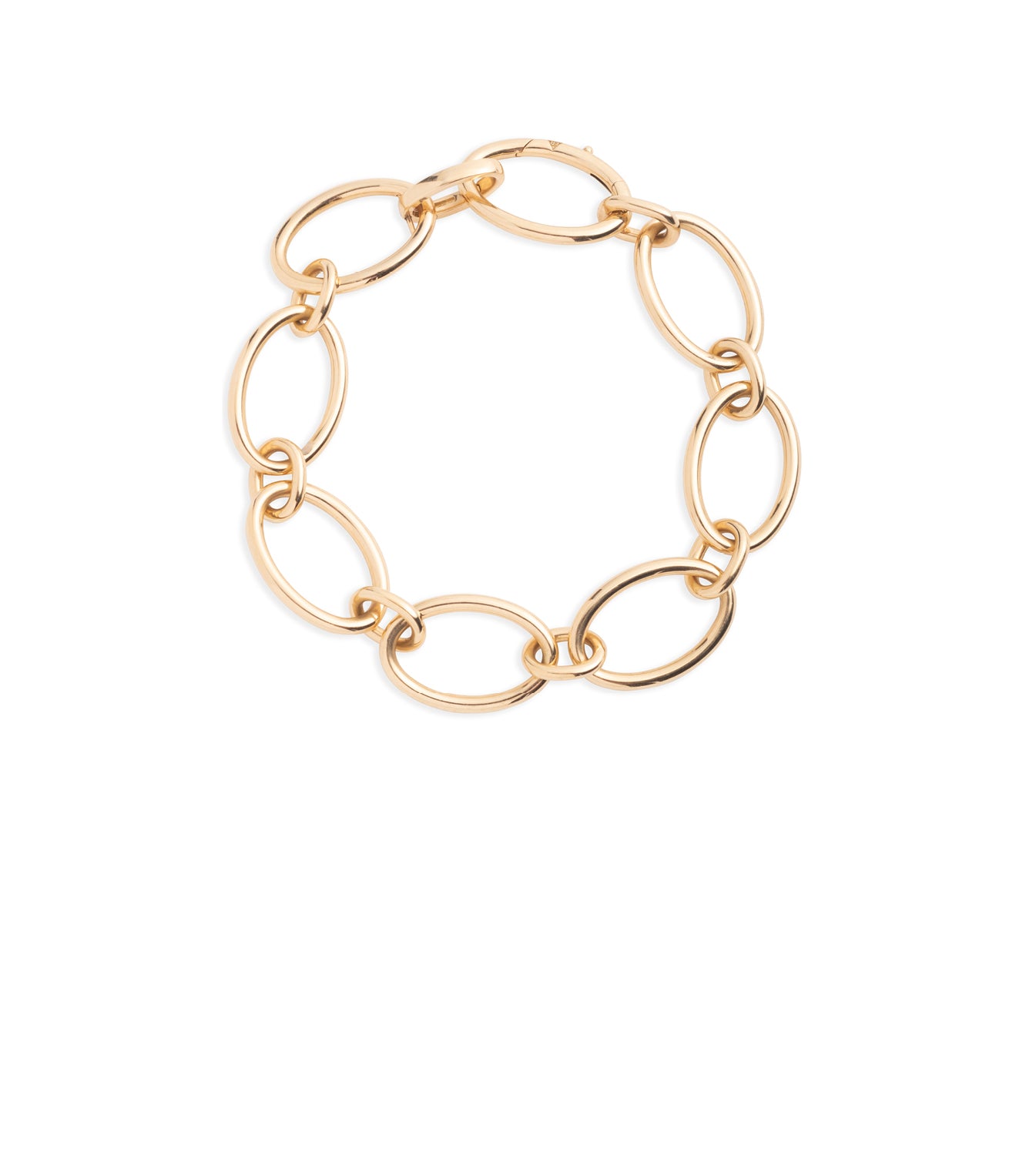 Foundrae | Oval Link Chain Bracelet 18K Yellow Gold Size 7