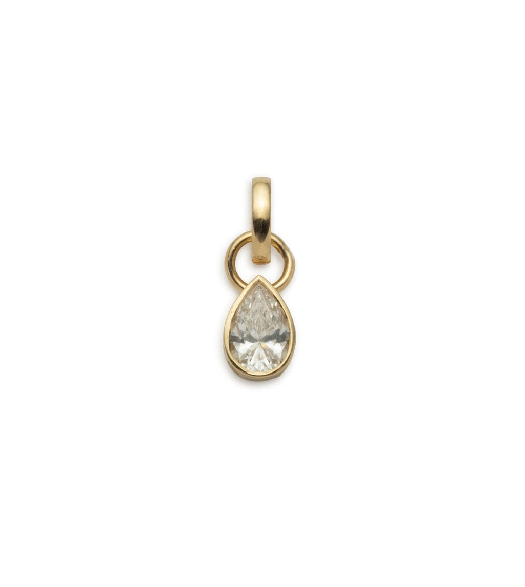 18K Yellow Gold Forever & Always a Pair Diamond Pear Pendant : in Yellow Gold with an Annex Link – FoundRae view 4