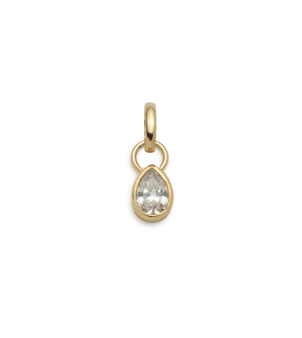 Forever & Always a Pair - Love : 0.5ct Diamond Pear Pendant with Oval Push Gate view 1