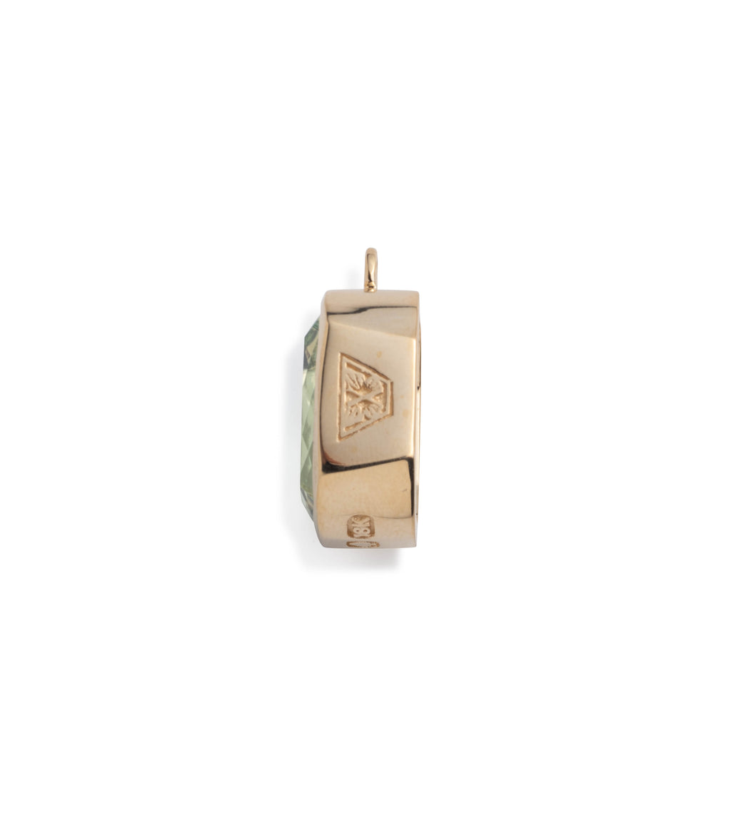 18K Yellow Gold 14.35ct Green Tourmaline - Reverie : One of A Kind Gemstone Pendant – FoundRae