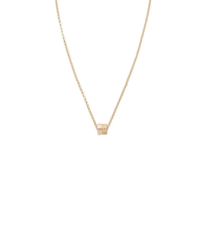 Live Passionately & Pave Diamond Initial : Heart Beat Fine Belcher Chain Necklace
