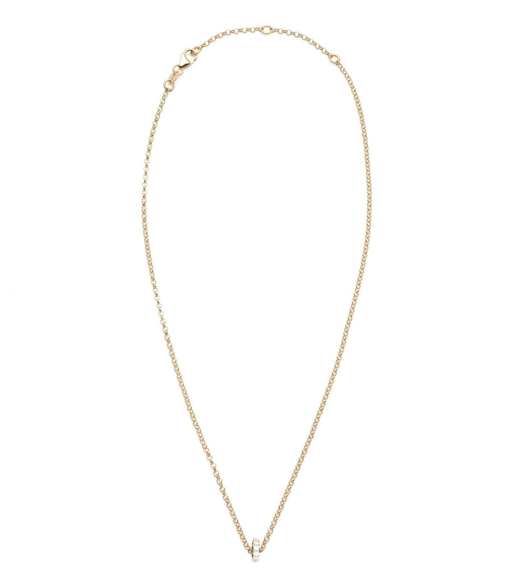 Pave Diamond Edge : Heart Beat Fine Belcher Chain Necklace – FoundRae