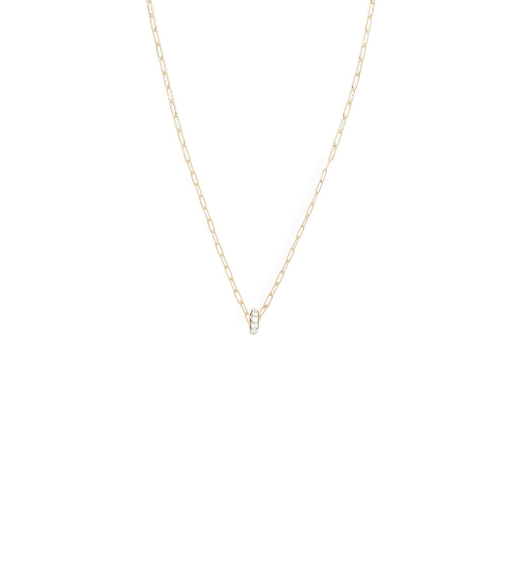 Pave Diamond Edge : Heart Beat Super Fine Clip Chain Necklace – FoundRae