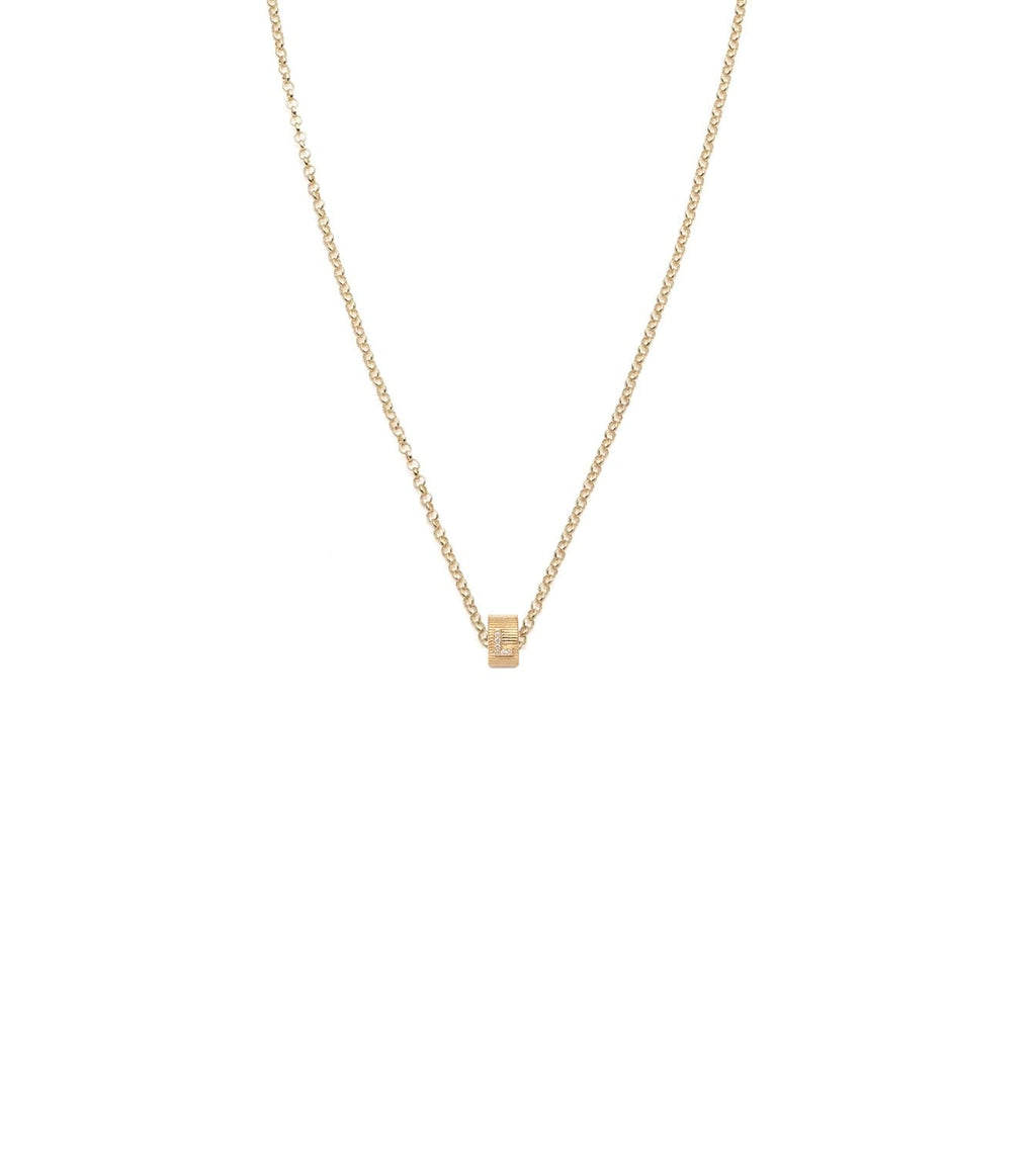 Pave Diamond Initial : Heart Beat Fine Belcher Chain Necklace view 1