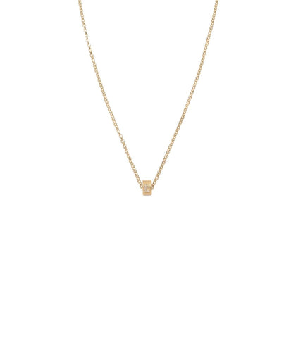 Pave Diamond Initial : Heart Beat Fine Belcher Chain Necklace