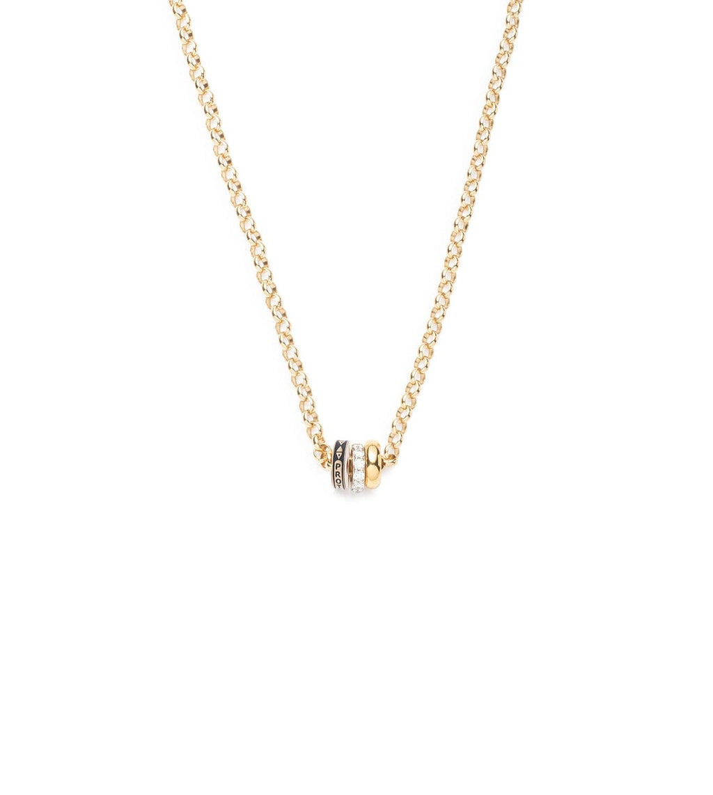 Tenet, Pave Diamond Edge & Chubby Gold : Heart Beat Story - Medium Belcher Chain Necklace – FoundRae