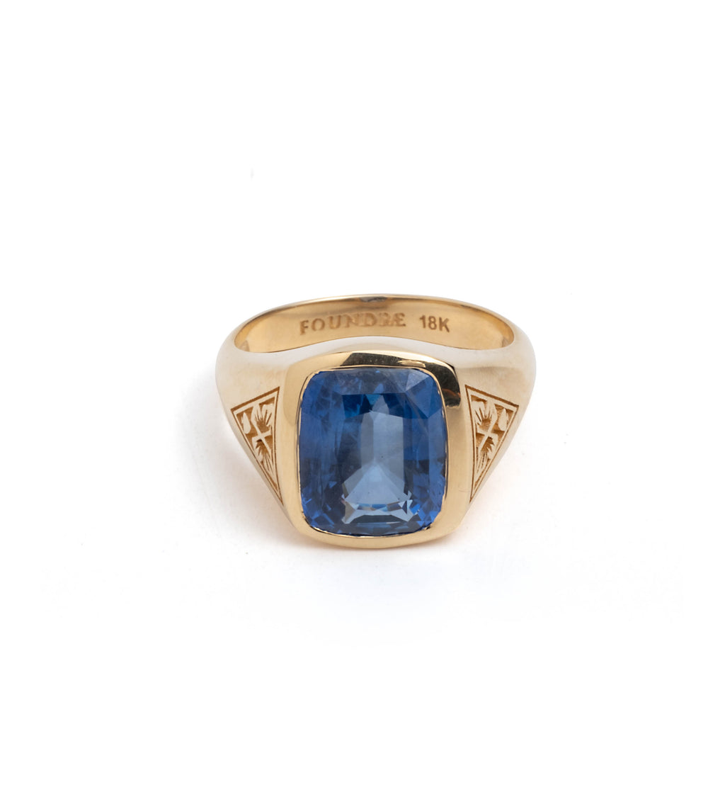 6.43ct Blue Sapphire - Reverie : One of A Kind Gemstone Ring view 1