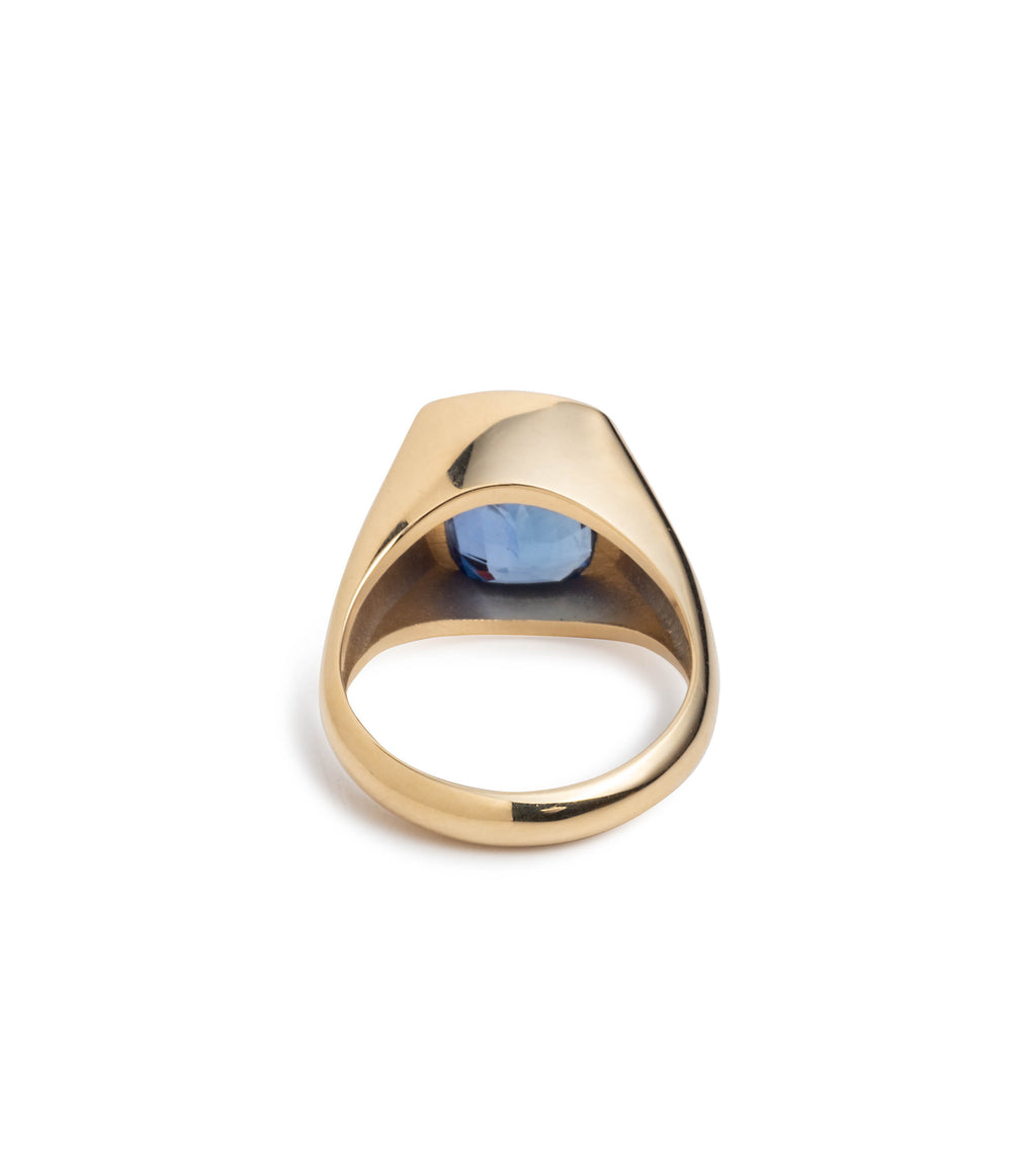 18K Yellow Gold 6.43ct Blue Sapphire - Reverie : One of A Kind Gemstone Ring – FoundRae