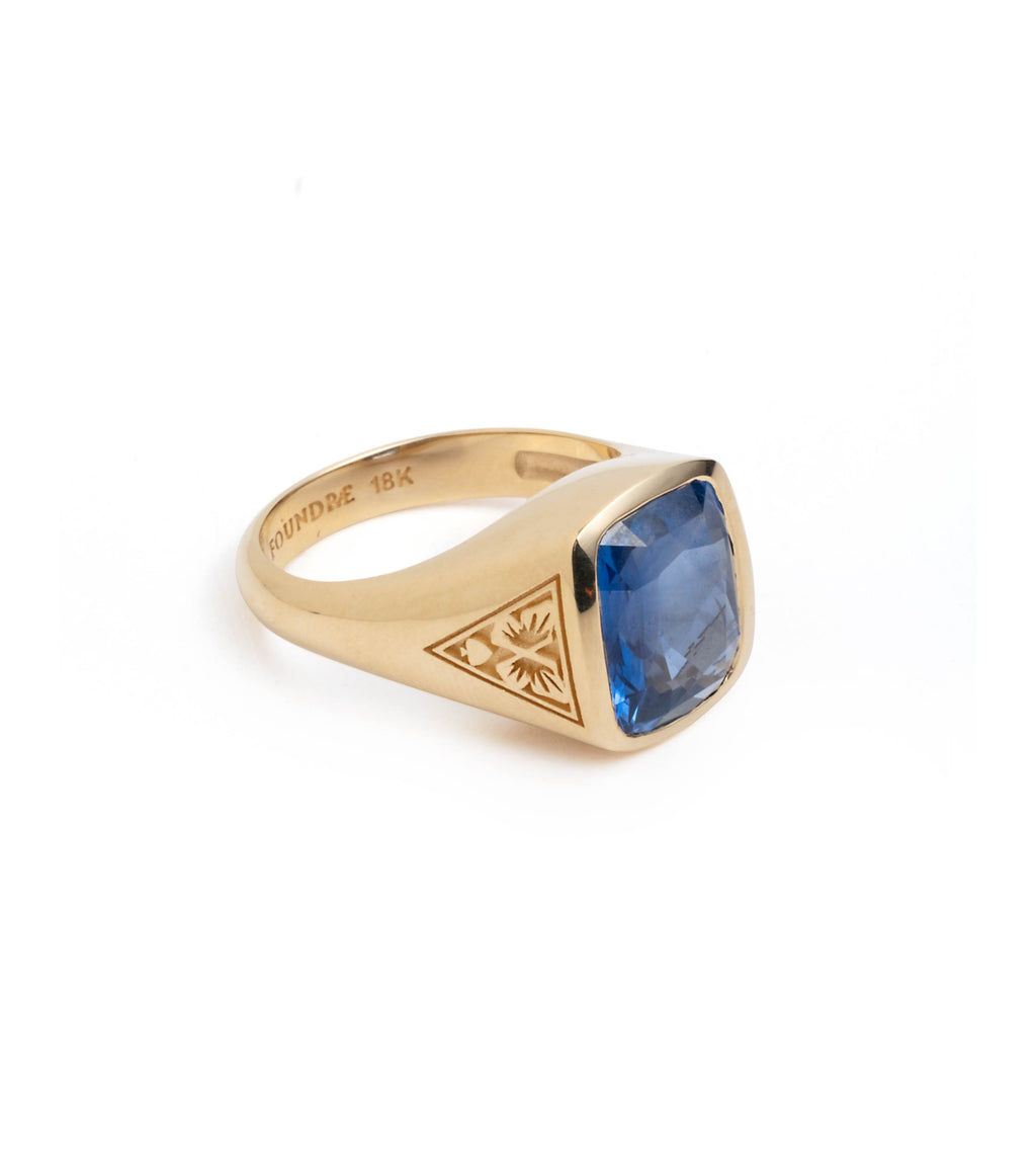 6.43ct Blue Sapphire - Reverie : One of A Kind Gemstone Ring view 2