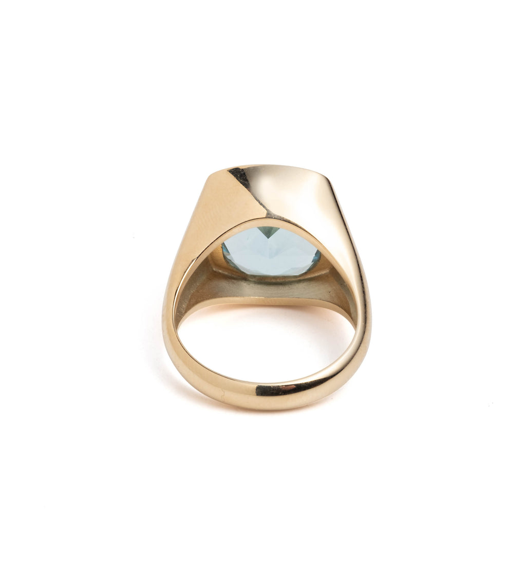 18K Yellow Gold 9.9ct Aquamarine - Reverie : One of A Kind Gemstone Ring – FoundRae