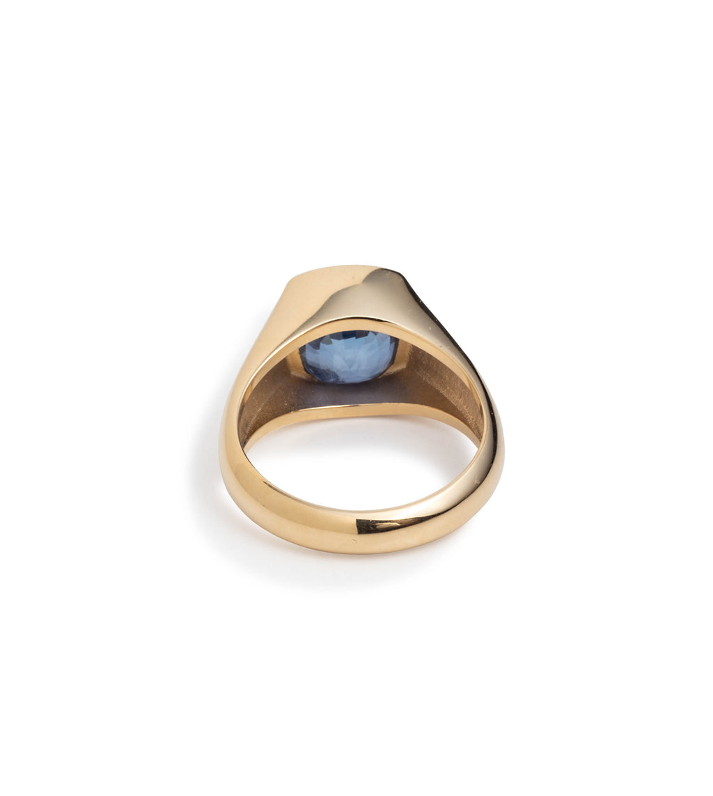 18K Yellow Gold 5ct Blue Sapphire - Reverie : One of A Kind Gemstone Ring – FoundRae