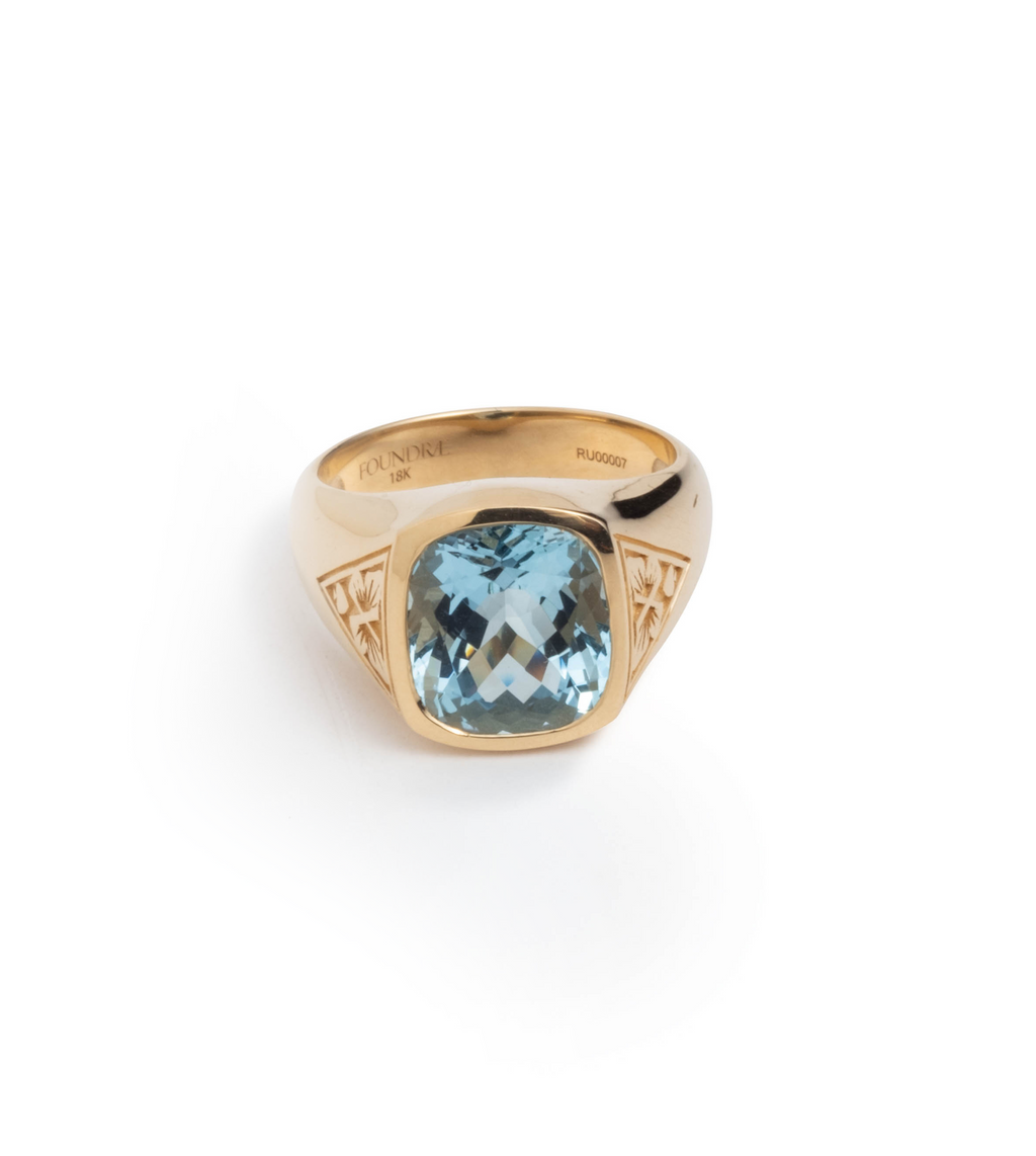 3.6ct Aquamarine - Reverie : One of A Kind Gemstone Ring view 1