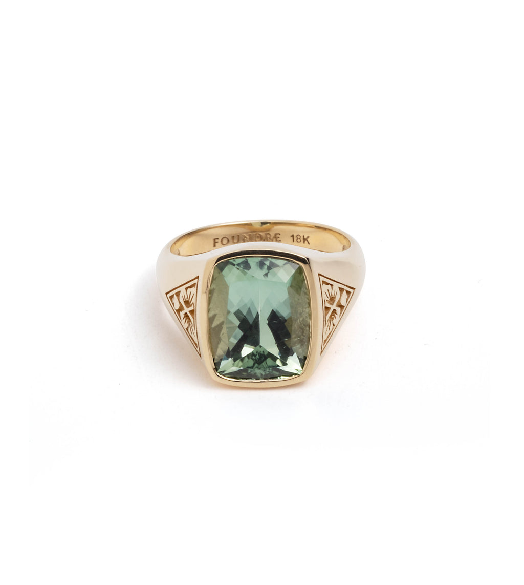 6.8ct Green Tourmaline - Reverie : One of A Kind Gemstone Ring view 1