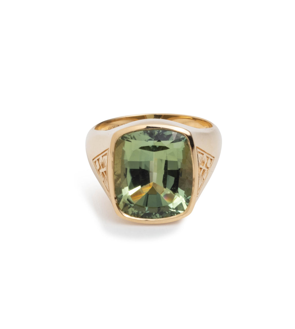 10.45ct Green Tourmaline - Reverie : One of A Kind Gemstone Ring view 1