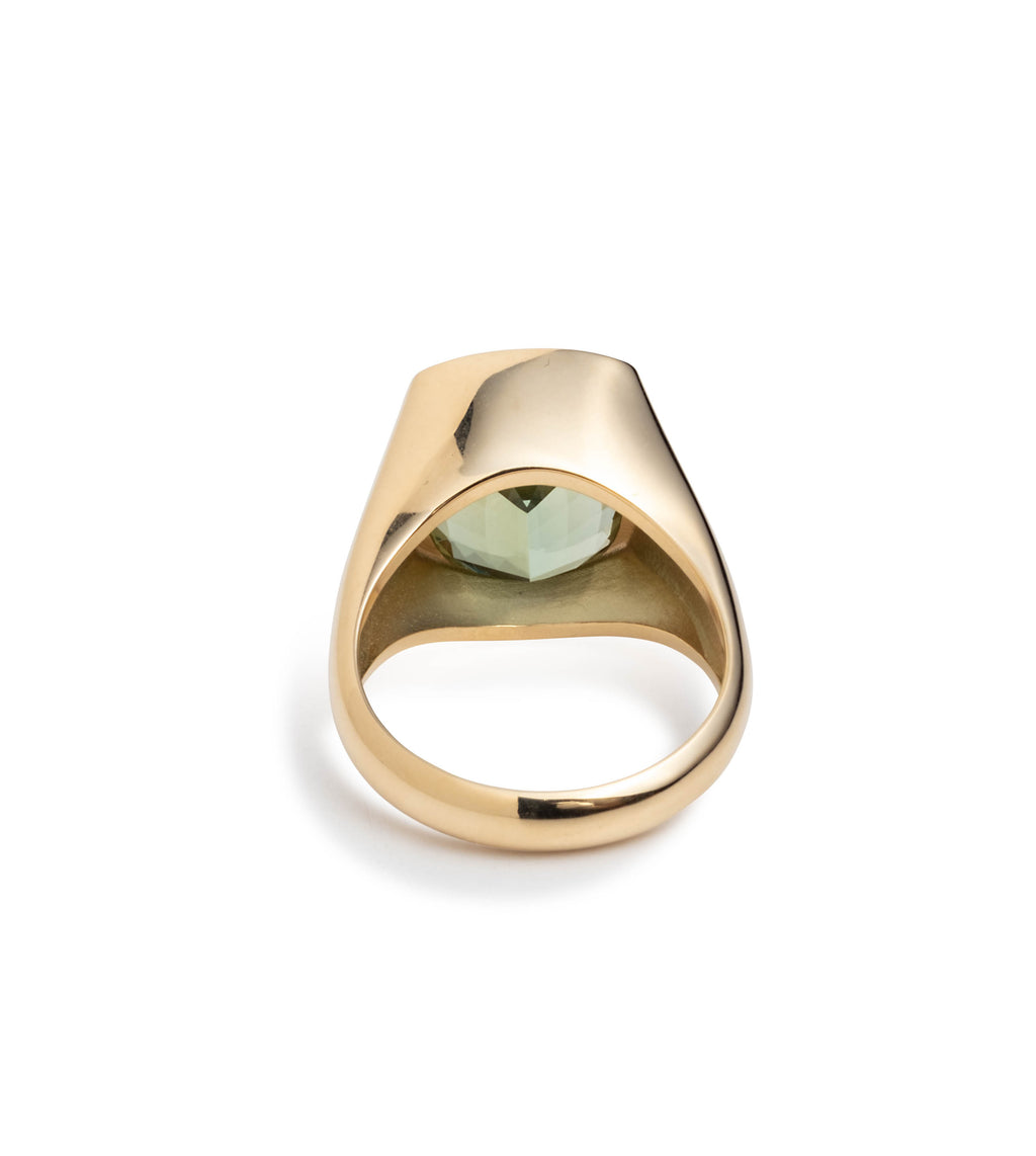 18K Yellow Gold 10.45ct Green Tourmaline - Reverie : One of A Kind Gemstone Ring – FoundRae