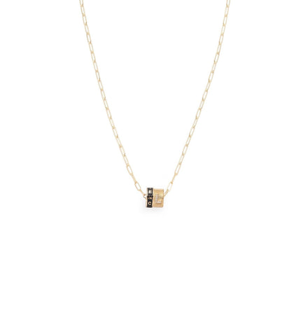 Resilience & Pave Diamond Initial : Heart Beat Super Fine Clip Chain Necklace