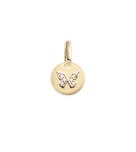 Pave Diamond Butterfly - Reverie : Mini Coin with Oval Push Gate