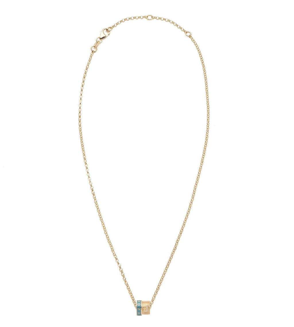 Reverie & Pave Diamond Initial : Heart Beat Fine Belcher Chain Necklace – FoundRae