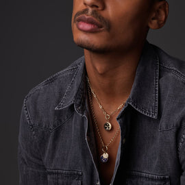 Dream Medium Medallion : in Gold with Diamonds and an Annex Link