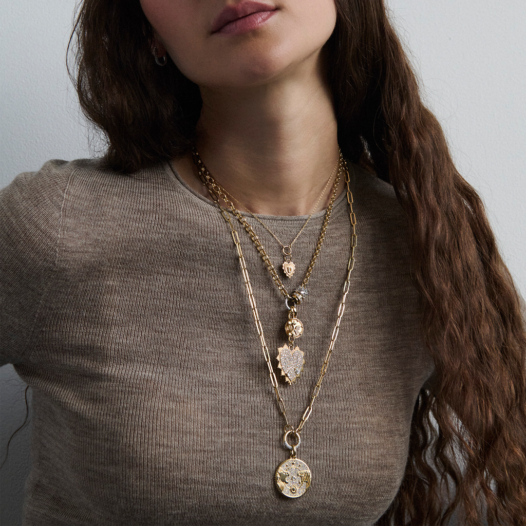 18K Yellow Gold Belcher | Heavy Mixed Belcher Pavé Extension Chain | Diamonds, 18K Yellow Gold – FoundRae view 4