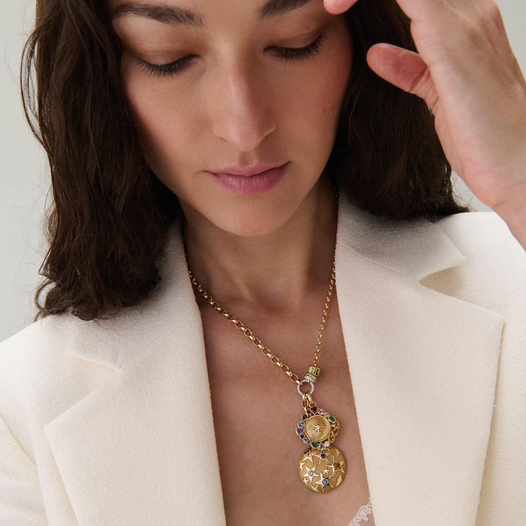 18K Yellow Gold Belcher | Heavy Mixed Belcher Pavé Extension Chain | Diamonds, 18K Yellow Gold – FoundRae view 2