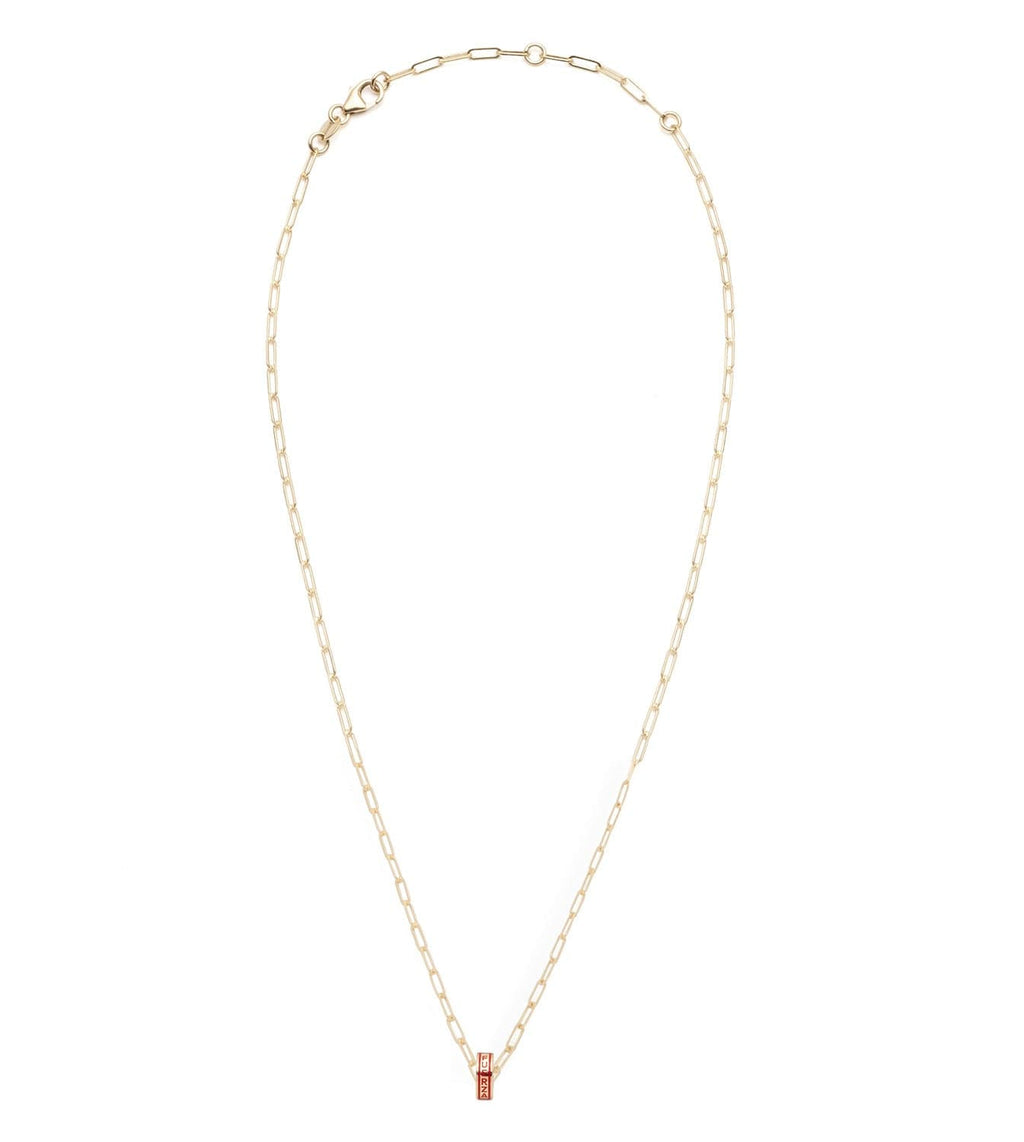 18K  Yellow  Gold Strength : Heart Beat Super Fine Clip Chain Necklace – FoundRae