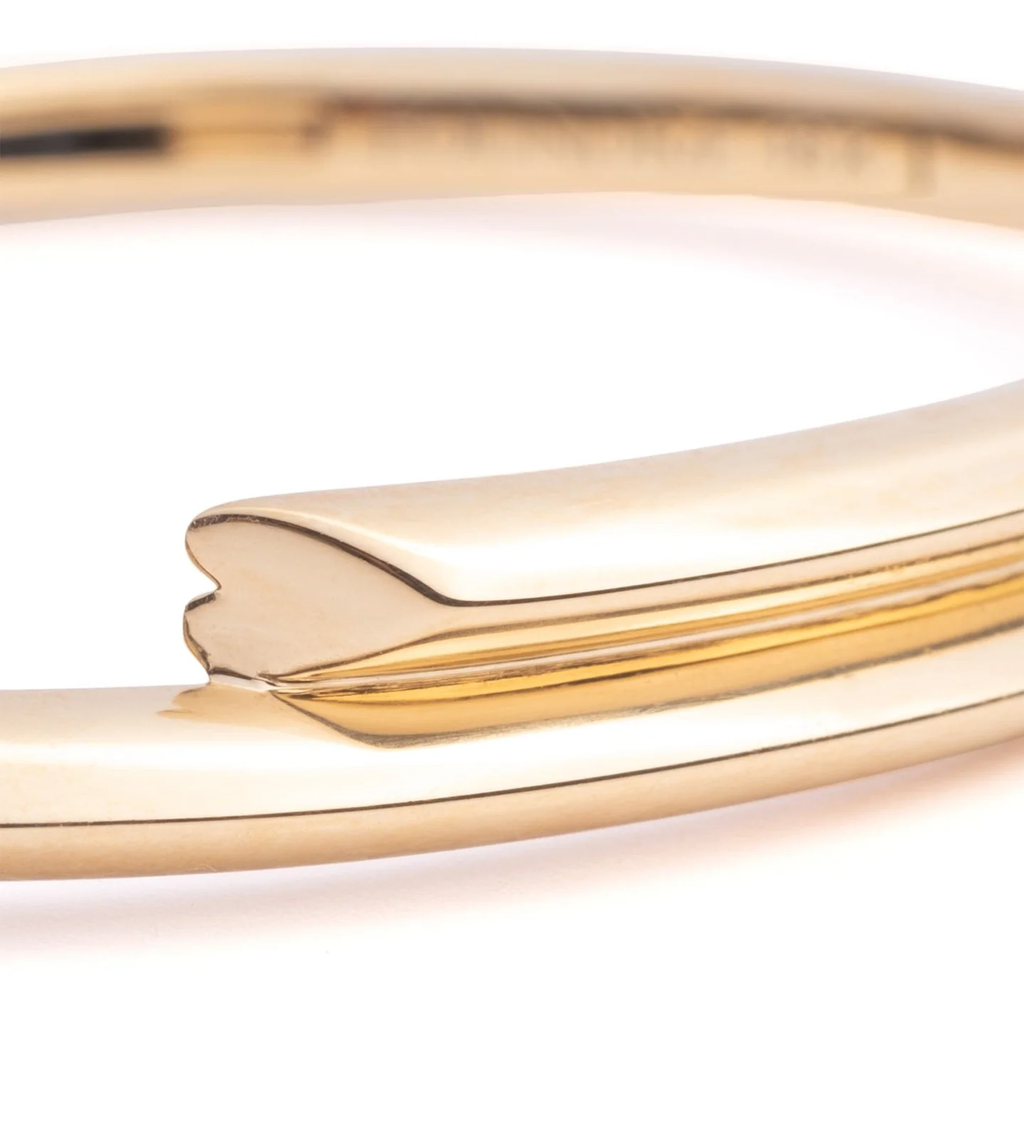 18K  Yellow  Gold Strong Heart Bangle – FoundRae