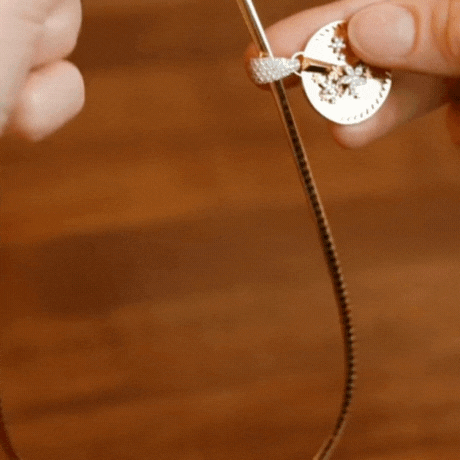 Resilience Small Sleek Collar Necklace : in Mixed Gold with Diamonds view 2