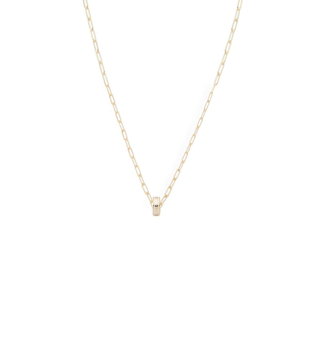 18K  Yellow  Gold Wholeness : Heart Beat Super Fine Clip Chain Necklace – FoundRae