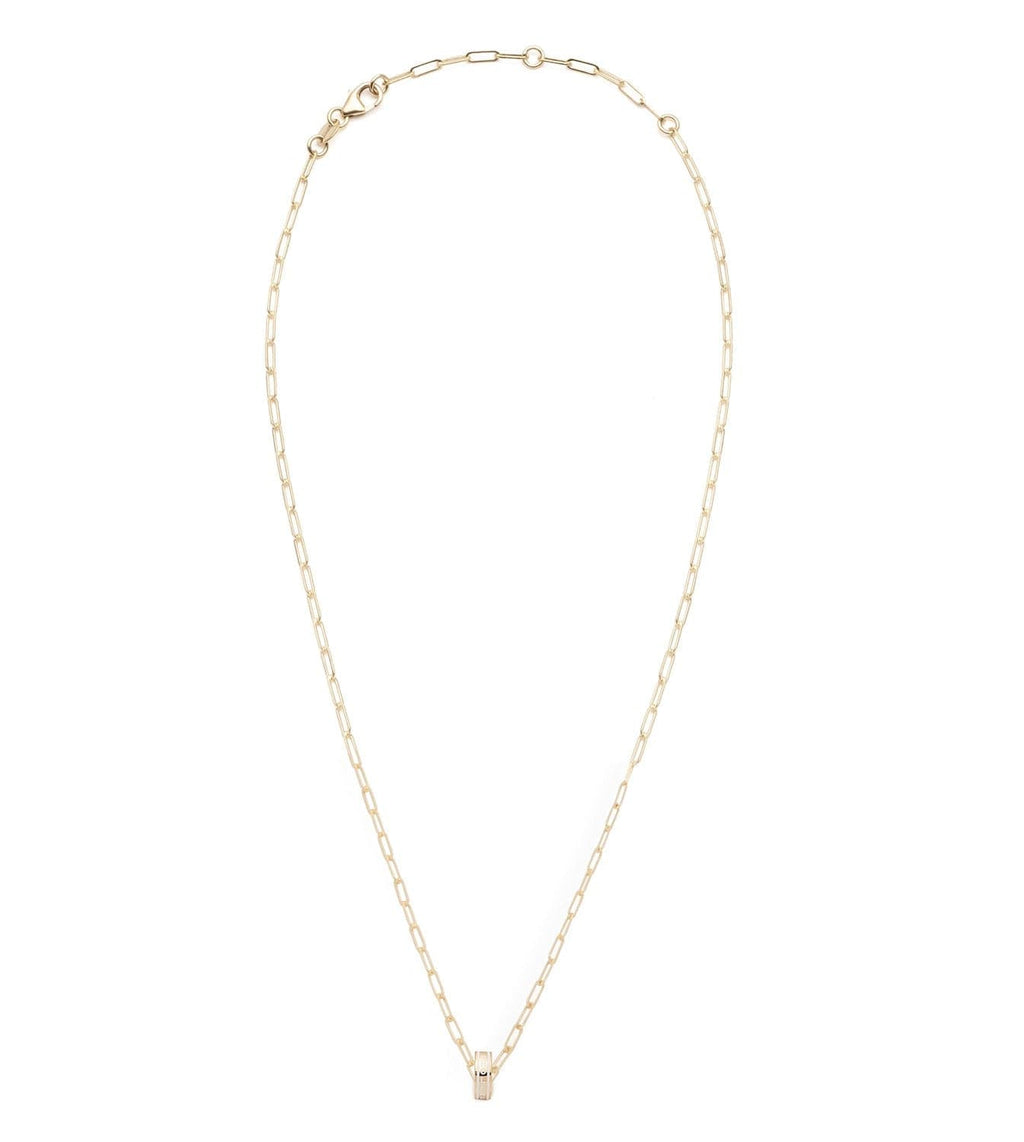 18K  Yellow  Gold Wholeness : Heart Beat Super Fine Clip Chain Necklace – FoundRae