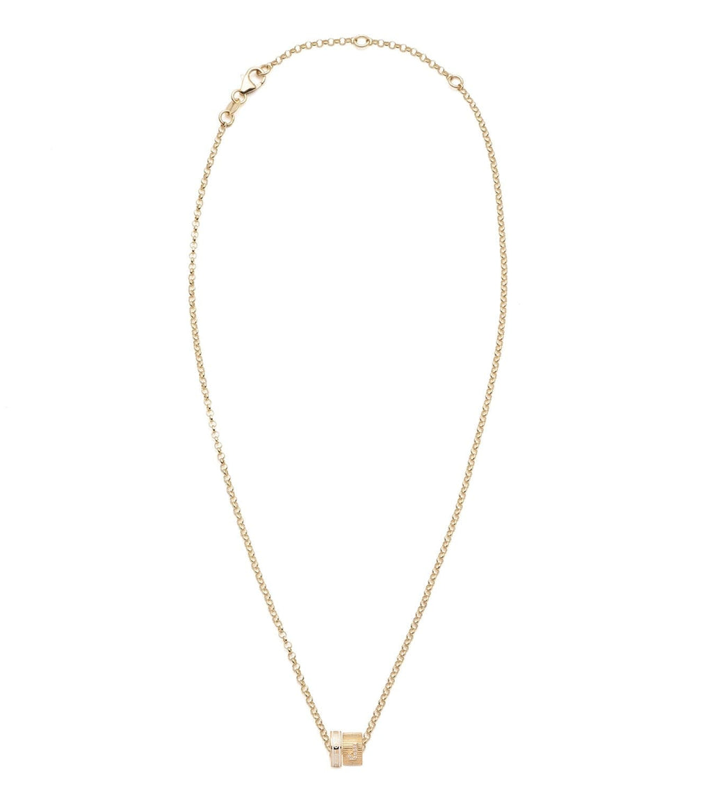 Wholeness & Pave Diamond Initial : Heart Beat Fine Belcher Chain Necklace – FoundRae