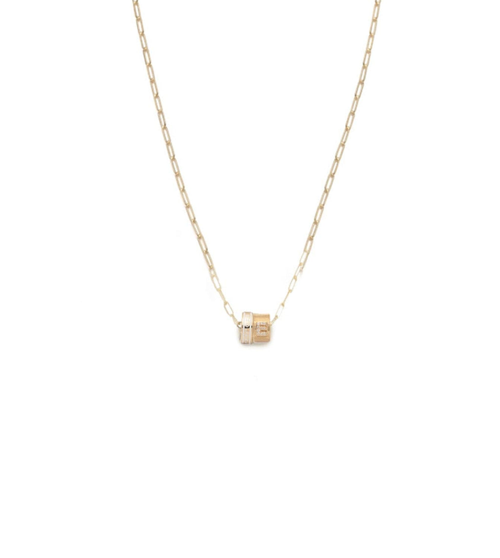 Wholeness & Pave Diamond Initial : Heart Beat Super Fine Clip Chain Necklace view 1