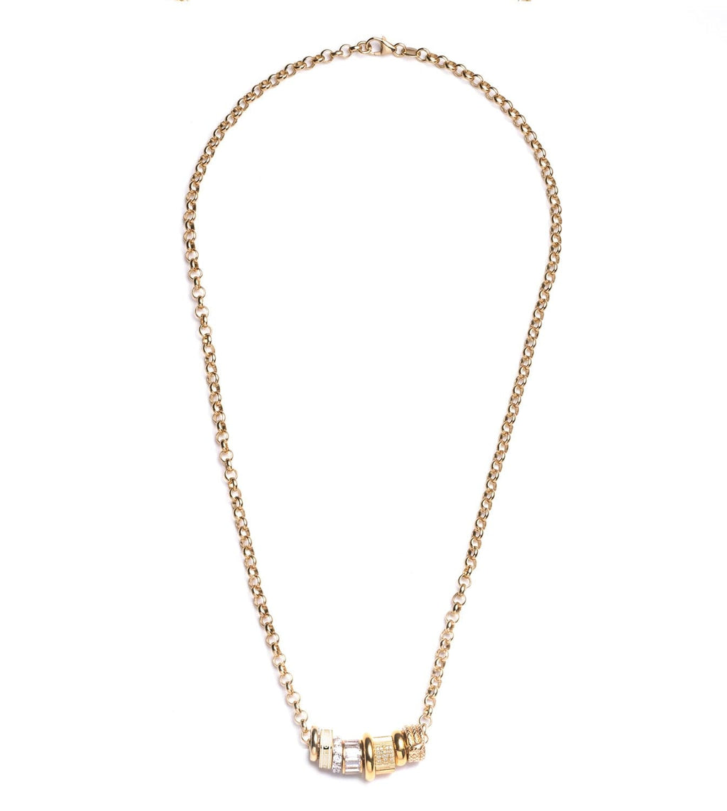 18K  Yellow  Gold Wholeness : Heart Beat Story - Medium Belcher Chain Necklace Story – FoundRae