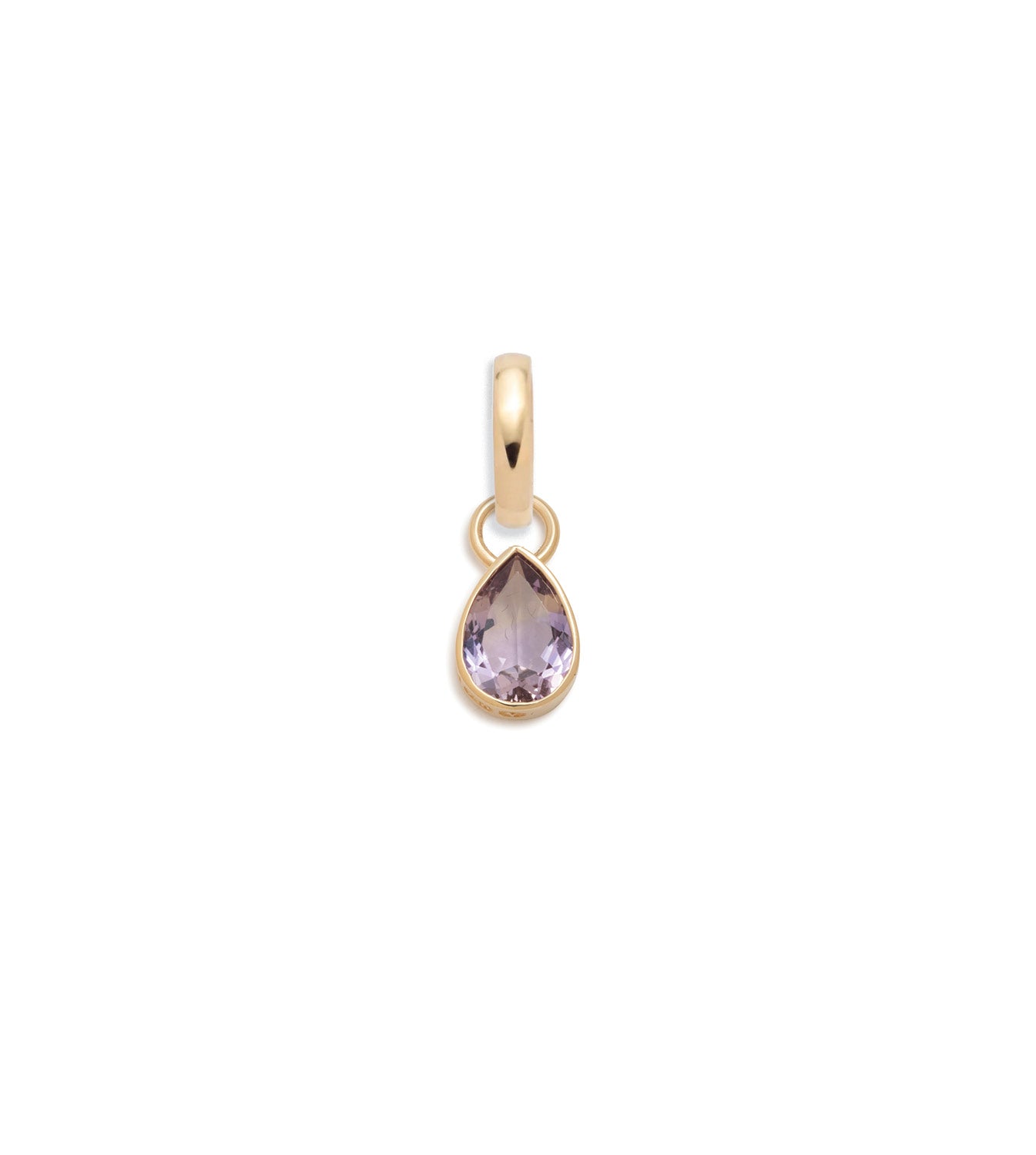 Forever & Always a Pair - Love : 0.65ct Amethyst Pear Pendant with Oval Push Gate