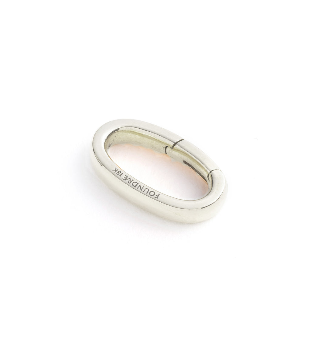 18K White Gold Medium Oval Annex Link White Gold – FoundRae