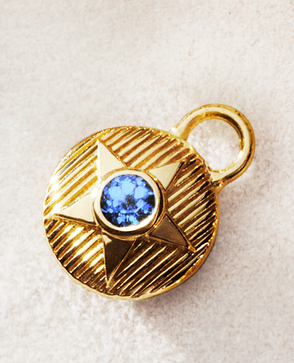 Blue Sapphire <div style="font-family: 'Basketville', serif; font-style: italic; text-transform: capitalize !important; font-size: 9pt;  padding-top: 2px; ">September</div>
