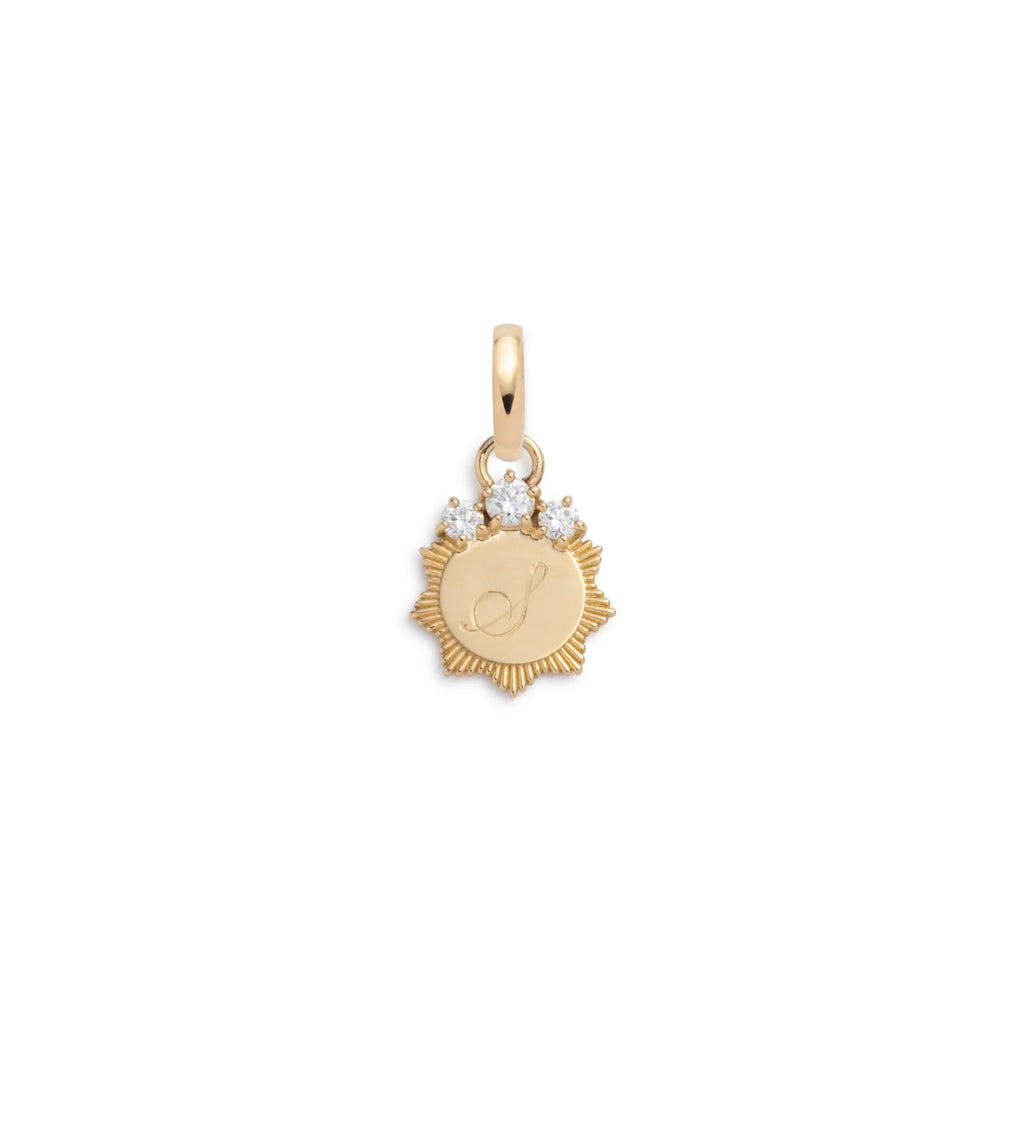 Diamond Engravable : Miniature Medallion with Oval Pushgate view 1