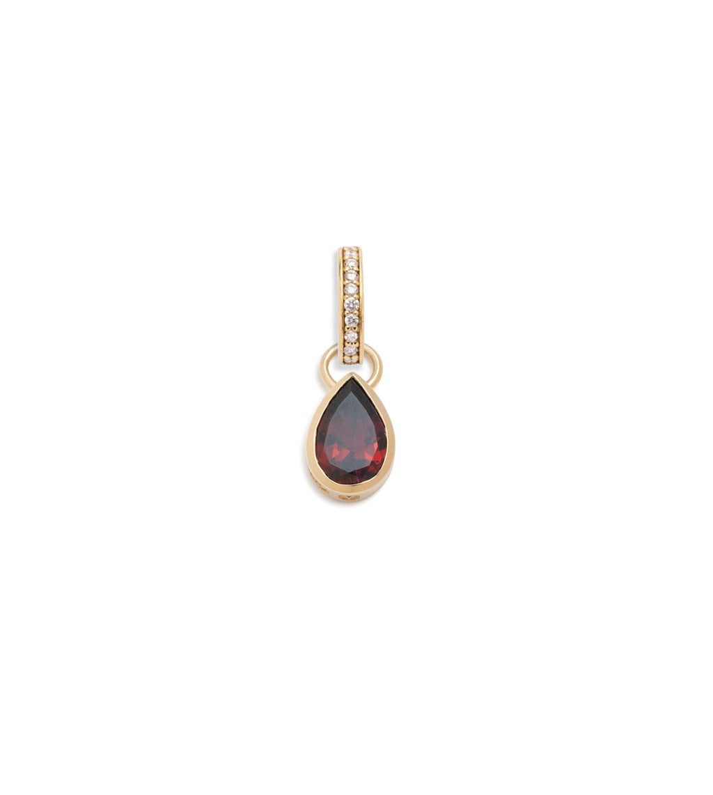 Forever & Always a Pair - Love : 1.0ct Garnet Pear Pendant with Annex Link view 2